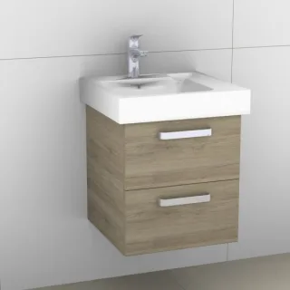 Artiqua 413 Waschtischunterschrank für iCon 124050 Sanremo Eiche quer NB, 413-WU2L-K06-7145-428 413-WU2L-K06-7145-428