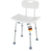 Karat Duschhocker Jonah, Rutschfester Badstuhl aus Aluminium, Maximale Belastbarkeit von 137 kg