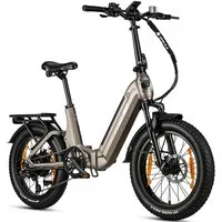 TTGO E-Bike Klapprad 20 Zoll, Fully, Vollfederung, 48V 720Wh, max. 150km, mit Bremslicht, 7 Gang SHIMANO, Kettenschaltung, Heckmotor, 720 Wh, (Faltrad, Softtail, hydr. Scheibenbremse, 150kg belastbar), Drehmomentsensor, Lockout-Federgabel, Elektrofah