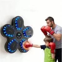 Kityhome Boxmaschine Musik Boxmaschine Boxing Machine LED Bluetooth Boxgerät & Handschuhen, Boxtraining mit Beat, Licht & Power