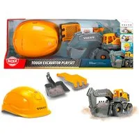 Dickie Toys Spielzeug-Baumaschine Volvo Tough Excavator Playset, (Set, 4-tlg)