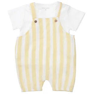 STACCATO - Musselin-Latzhose+T-Shirt vanille str. - Gr. - 62