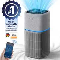 AmiCura Luftreiniger 2026 Luftreiniger 99/18 dB Staub Tierhaare Intelligenten Luftreinigers, für 200 m² Räume, HEPA Luftreiniger für Allergiker – gegen Rauch und Gerüche