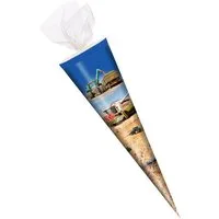 Livepac Office Schultüte Schultüte / Zuckertüte / 35cm / rund / Tüllverschluss / "Landmaschinen