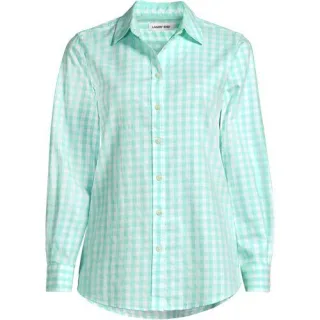 Lange leichte Flanellbluse, Damen,  Blau, by Lands' End