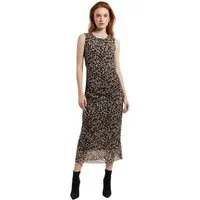 Alexa Dash Midikleid Langes Kleid mit Leopardenmuster
