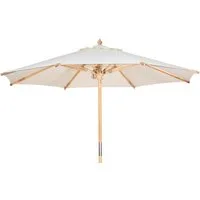 Kai Wiechmann Sonnenschirm Stylischer Balkonschirm 350 cm als hochwertiger Schattenspender, Gartenschirm aus Holz mit Windauslass & UPF 50+
