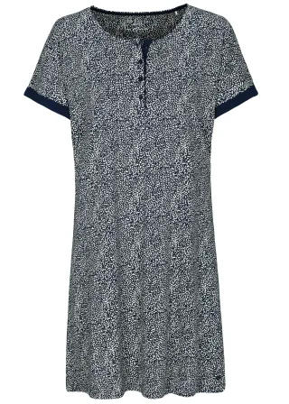 IN LINEA - Da.-Sleepshirt Overcut night print - Gr. - 42