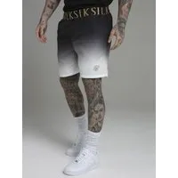 Siksilk Badeshorts SikSilk Herren Schwarz-Weiß Verlauf Badeshorts