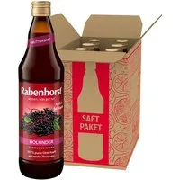 Haus Rabenhorst Saft RABENHORST Holunder Muttersaft 6er Pack (6 x 700 ml), 0,7 l, 700 ml, 6 St.