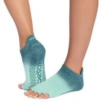 ToeSox Sportsocken Toesox half toe LOWRISE Logo auf der Ferse und in der Gummierung der Sohle