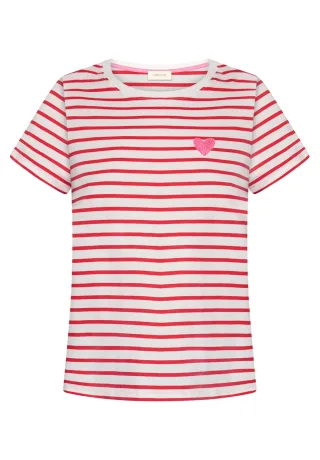 CARTOON - Kurzarm-Shirt cream/red - Gr. - 36