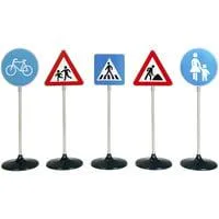 Verkehrsschilder-Set "Fußgänger", Verkehrszeichen 5-tlg.