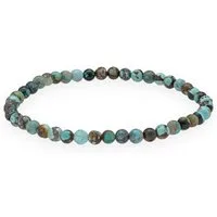 Lebensquelle Plus Armband Türkis, natur Mini-Kugelarmband, 4 mm