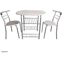 HTI-Line Küchentisch Tischgruppe Merit (Set, 3-St., 1 Tisch, 2 Stühle), Essgruppe 1 Tisch 2 Stühle