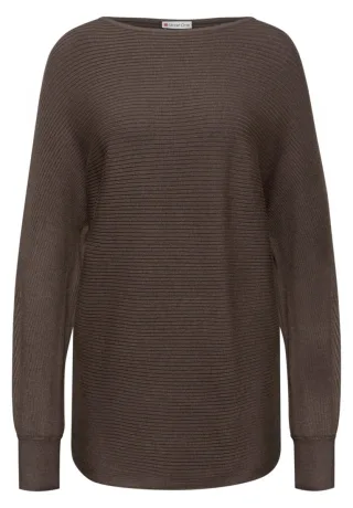 Street One - Dolman Pullover braun - Gr. - 36