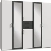 Wimex Kleiderschrank Diver Drehtürenschrank mit Spiegel, 180, 225 o. 270cm breit Bestseller Schlafzimmerschrank wahlweise 3 Innenausstattungen
