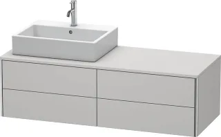 Duravit XSquare Konsolenwaschtischunterbau wandhängend Nordic Weiß Seidenmatt 1400x548x400 mm - XS49 XS4913L3939
