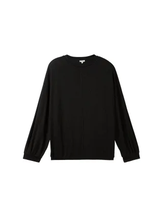 Tom Tailor - Loose Fit Shirt deep black - Gr. - S