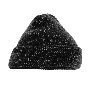 Beechfield - Mütze Reflektierend für Herren/Damen Unisex (Schwarz)