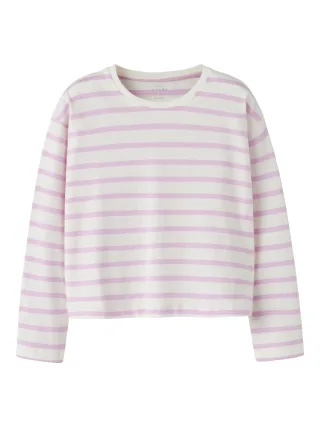 NAME IT - NKFVITA LS SHORT RLX TOP cloud dancer - Gr. - 140