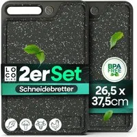 Loco Bird Schneidebrett Kunststoff spülmaschinenfest - 37,5x26,5cm großes Küchenbrett, Kunststoff, (Schneidebrett Plastik), messerschonender chopping board