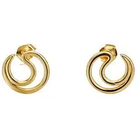 Suzan Gold Creolen-Set Ohrringe 925 Sterling Silber Kreis Ohrringe vergoldet Damen modern