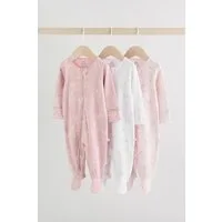 Next Schlafoverall Babyschlafanzüge mit Zweiwege-RV, 3er-Pack (3-tlg)
