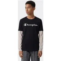 Champion Langarmshirt SPORTWEAR LONG SLEEVE Standard Fit für Kinder, mit Rundhalsausschnitt, aus Baumwolle, normale Länge