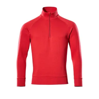 MASCOT Herren Nantes Sweatshirt mit kurzem Reißverschluss CROSSOVER Rot XL - 50611-971-02-XL