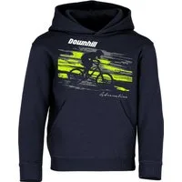 Baddery Kapuzenpullover Kinder Hoodie: "Downhill Adrenaline" - Fahrrad, hochwertiger Siebdruck