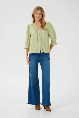 Langarm - Hemd Regular fit Tea green