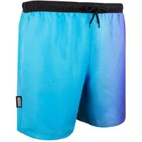 GUGGEN Mountain Badehose Badehose Herren Schnelltrocknende Badeshorts Kordelzug kariert Schnelltrocknende Badeshorts Kordelzug kariertes blaues lilanes Muster