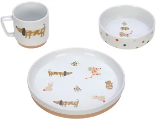 Lässig Geschirr-Set Porzellan/Silikon Little Mateys spicy orange