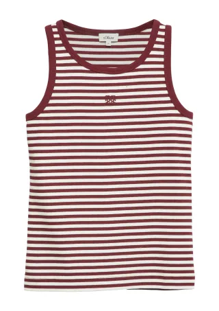 s.Oliver - T-Shirt rot/weiß - Gr. - 42