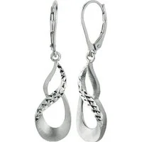 Balia Paar Ohrhänger Balia Damen Ohrringe mattiert Silber (Ohrhänger), Damen Ohrhänger Unendlichkeit aus 925 Sterling Silber, Farbe: silber