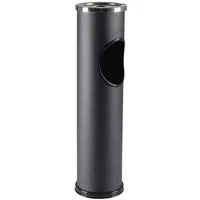 axentia Aschenbecher 2-in-1 Standabfallbehälter, mit Aschenbecher, 10 L, ø15 x 57 cm