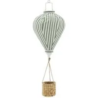 Bloomingville Mobile MINI Pomp Grün, Heißluftballon klein, Kinderzimmer, Dekoration, Ballonmobile, Deckenmobile, Babyzimmerdeko, Naturdeko, Geschenkidee