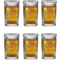 Cheffinger Gläser-Set 6 Tlg. Vintage Trinkgläser Set Cognac Whiskey Cocktailgläser 400 ml, 6-tlg.