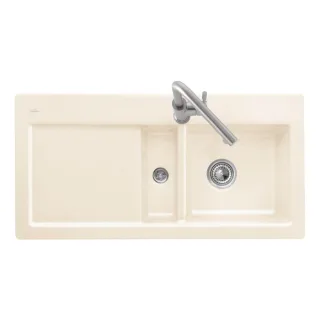 Villeroy und Boch Subway 60 Einbauspüle 671200FU Spülbecken rechts, 1000x510mm, ivory CeramicPlus