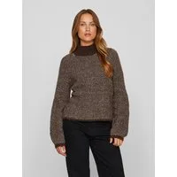 Vila Stehkragenpullover VILORY HIGH NECK L/S KNIT TOP - NOOS Materialmix, regular fit