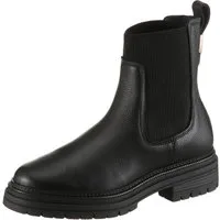 Tommy Hilfiger TH PLAQUE PEBBLE CHELSEA WARM Winterboots, Chelseaboots, Schlupfboots, Stiefelette mit praktischer Anziehlasche