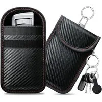 LuxusKollektion Schlüsseltasche Keyless Go Schutz Autoschlüssel 2er Set RFID Blocker Taschen