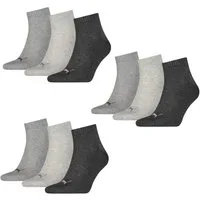 PUMA Kurzsocken Bequeme Quarter Socken aus Baumwollmischung (9-Paar)
