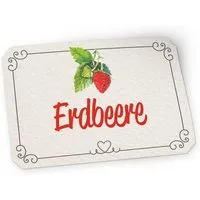 itenga Aufkleber itenga 50 x Marmeladen Etikett Erdbeere 4,5x3cm Landhausstil