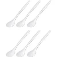 WESTMARK Eierlöffel Eierlöffel, Kunststoff, 14,5 cm weiß, wiederverwendbar, Mehrweg (6er Pack)