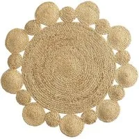 Douceur d'intérieur Teppich Teppich aus Jute CORDOU, rund