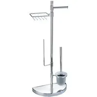 WENKO WC-Garnitur Raumsparwunder, mit Ersatzrollen- und Feuchttücher-Halter