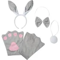 dressforfun Kostüm Accessoires-Set Hase, Hase-Zubehörset für Sie und Ihn in Einheitsgröße