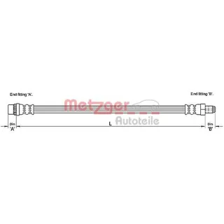 Metzger Bremsschlauch hinten Nissan Primastar Opel Vivaro Renault Trafic